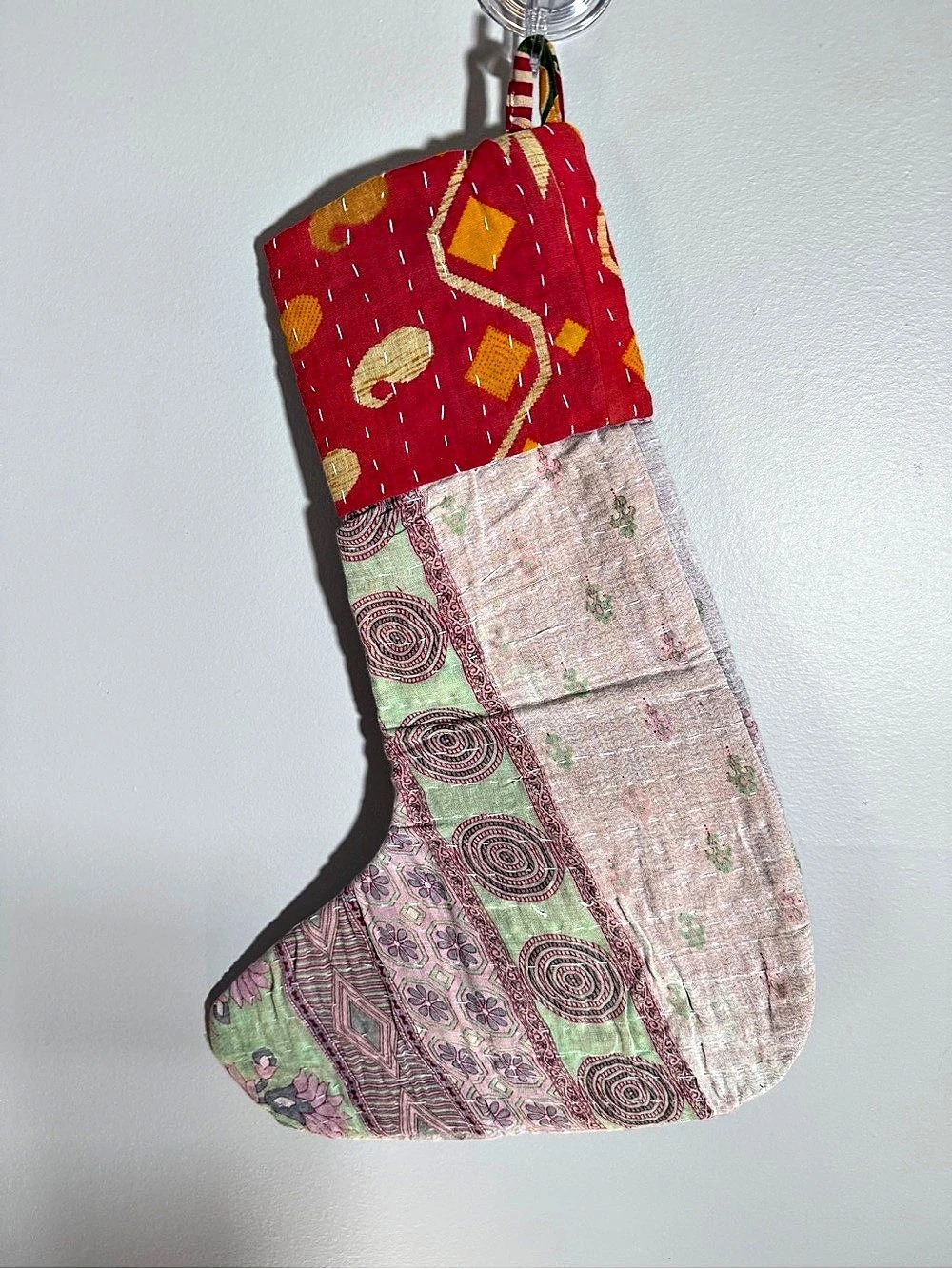Vintage Kantha Stocking-Made in India